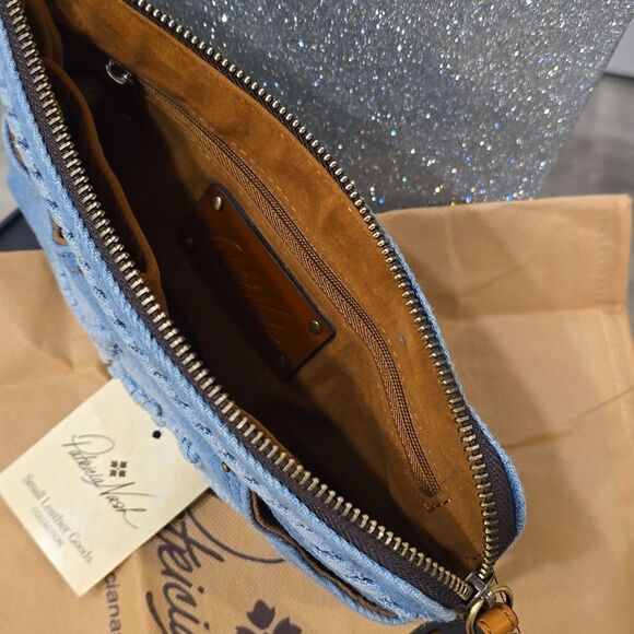 Patricia Nash Rosley Denim Wristlet w/Leather Trim - Picture 8 of 8